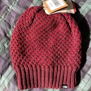 NWT The North Face Shinksy Beanie - Garnet & Red